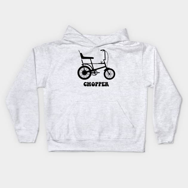 Raleigh Chopper Bicycle Kids Hoodie by nutandboltdesign